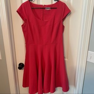 Calvin Klein Pleated A-Line Pink Dress